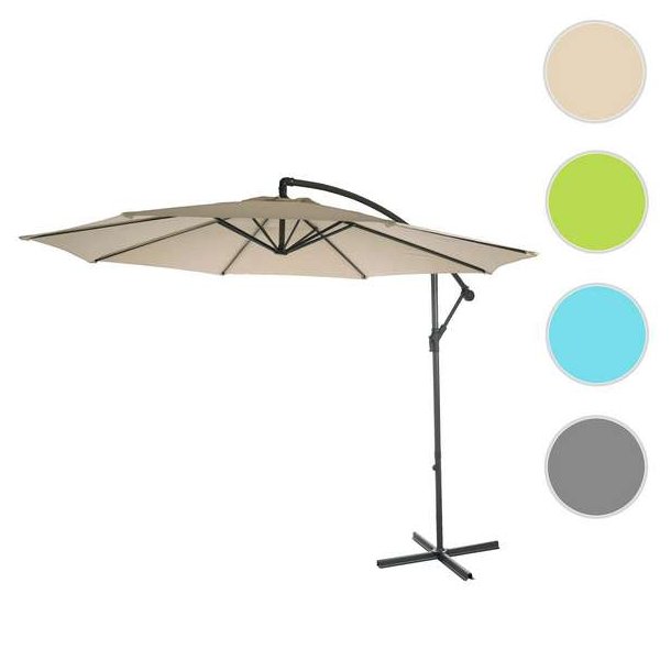 H�ngeparasol �3 meter - �300 cm creme vipbar parasol med krydsfod