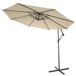 H�ngeparasol �3 meter - �300 cm creme vipbar parasol med krydsfod
