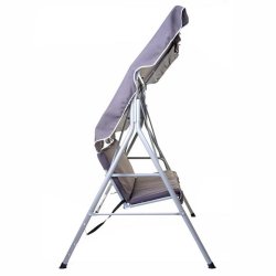 Hngesofa med justerbar solsejl - mrkegr gyngesofa