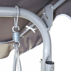 Hngesofa med justerbar solsejl - mrkegr gyngesofa