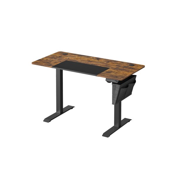 H�ve s�nkebord - elektrisk h�ve s�nke skrivebord - rustik brun