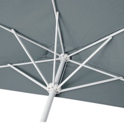 Halvrund parasol med fod - balkonparasol - antracit 270 x 135 cm