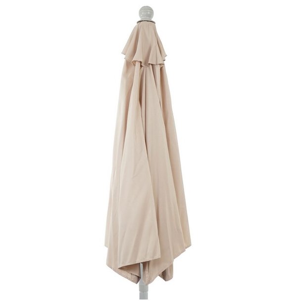 Halvrund parasol med fod - balkonparasol - creme 270 x 135 cm