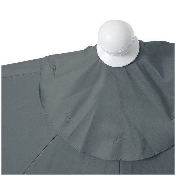Halvrund parasol med fod - balkonparasol - antracit 300 x 145 cm
