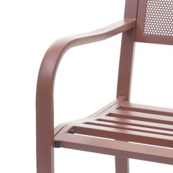 St�lb�nk - parkb�nk og haveb�nk i pulverlakeret st�l ~ brun