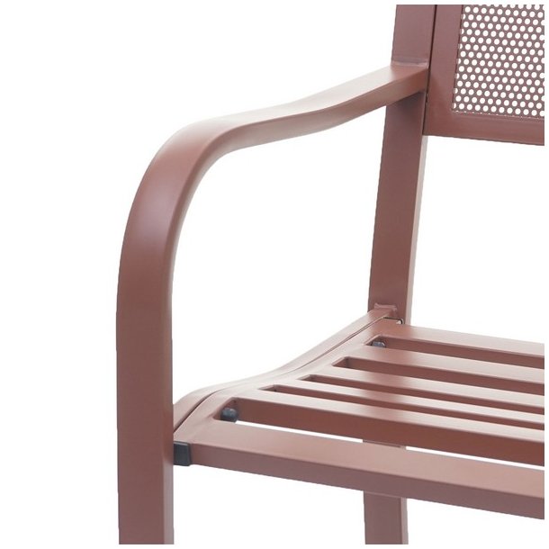 St�lb�nk - parkb�nk og haveb�nk i pulverlakeret st�l ~ brun