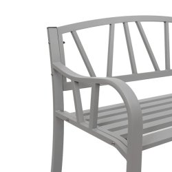 Haveb�nk - parkb�nk og st�lb�nk i pulverlakeret st�l ~ gr�