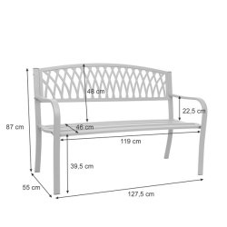 Parkbnk - stlbnk i pulverlakeret stl ~ sort havebnk