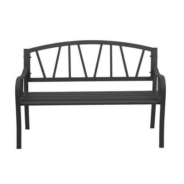 Havebnk - parkbnk og stlbnk i pulverlakeret stl ~ sort