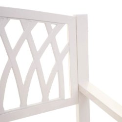 Parkbnk - stlbnk i pulverlakeret stl ~ hvid havebnk