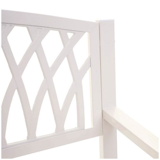 Parkbnk - stlbnk i pulverlakeret stl ~ hvid havebnk