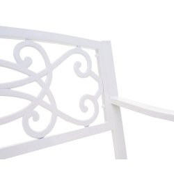 Parkbnk og havebnk - hvid stlbnk i pulverlakeret stl