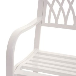 Parkbnk - stlbnk i pulverlakeret stl ~ hvid havebnk