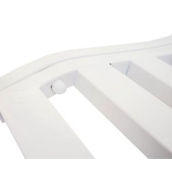 Parkbnk og havebnk - hvid stlbnk i pulverlakeret stl