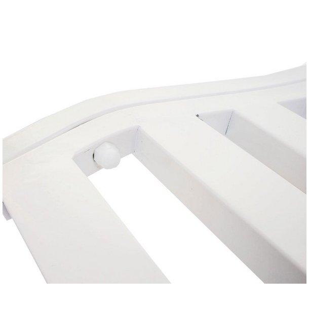 Parkbnk og havebnk - hvid stlbnk i pulverlakeret stl