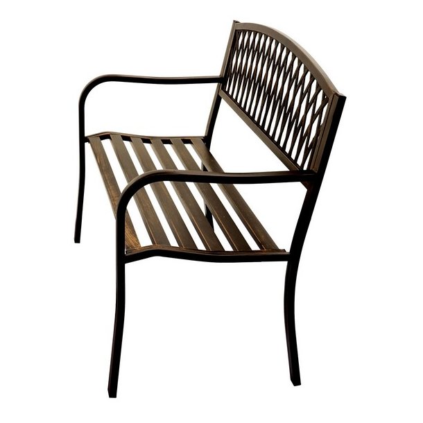 Parkb�nk - st�lb�nk i pulverlakeret st�l ~ vintage bronze haveb�nk