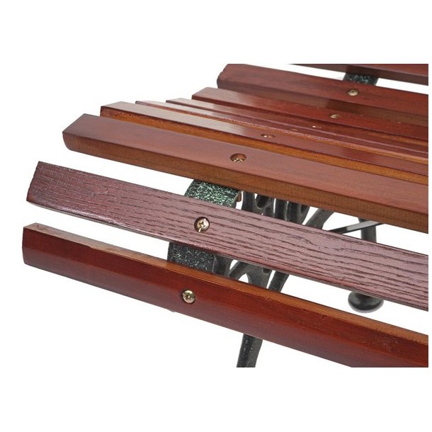 Parkb�nk og haveb�nk - 2 personers brun tr�b�nk p� 122 cm