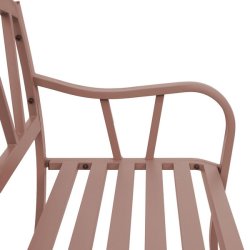 Havebnk - parkbnk og stlbnk i pulverlakeret stl ~ brun