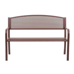 St�lb�nk - parkb�nk og haveb�nk i pulverlakeret st�l ~ brun