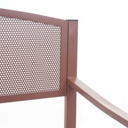 St�lb�nk - parkb�nk og haveb�nk i pulverlakeret st�l ~ brun