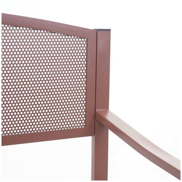 St�lb�nk - parkb�nk og haveb�nk i pulverlakeret st�l ~ brun