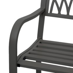 Parkbnk - stlbnk i pulverlakeret stl ~ sort havebnk