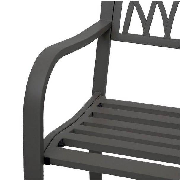 Parkbnk - stlbnk i pulverlakeret stl ~ sort havebnk