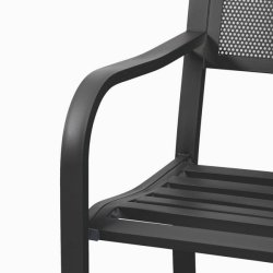 St�lb�nk - parkb�nk og haveb�nk i pulverlakeret st�l ~ sort