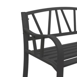 Havebnk - parkbnk og stlbnk i pulverlakeret stl ~ sort