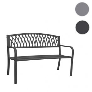 Parkb�nk - st�lb�nk i pulverlakeret st�l ~ sort haveb�nk