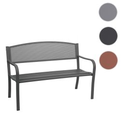 St�lb�nk - parkb�nk og haveb�nk i pulverlakeret st�l ~ sort