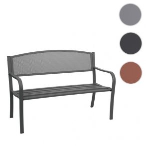 St�lb�nk - parkb�nk og haveb�nk i pulverlakeret st�l ~ sort