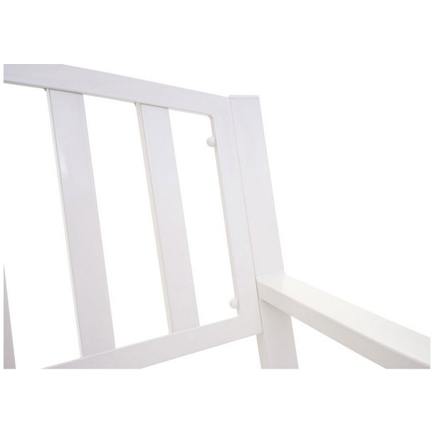 Stlbnk - hvid parkbnk og havebnk i pulverlakeret stl