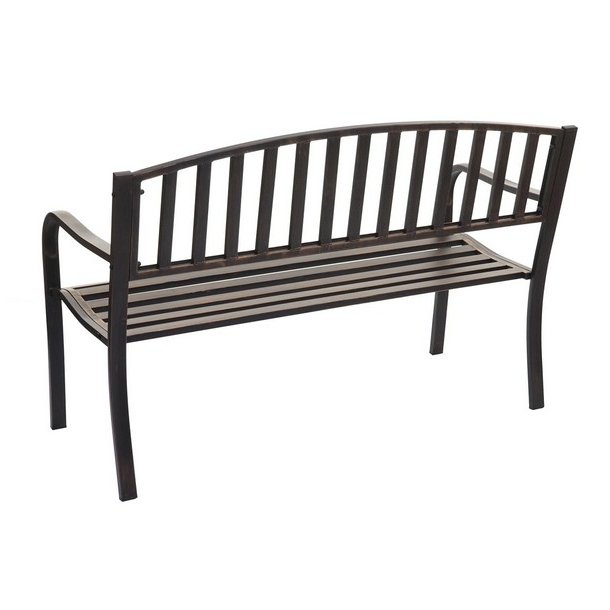 St�lb�nk - vintage bronze parkb�nk og haveb�nk i pulverlakeret st�l