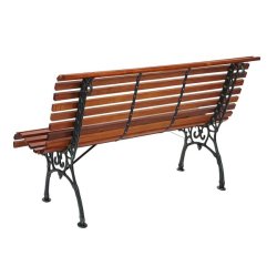 Parkb�nk og haveb�nk - 2 personers brun tr�b�nk p� 122 cm