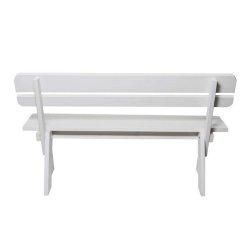 Have bnk - parkbnk og havebnk - trbnk p 148 cm - hvid