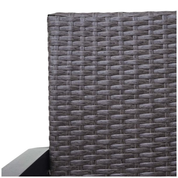 Haveb�nk og hyndeboks - gr�meleret polyrattan med gr�n hynde