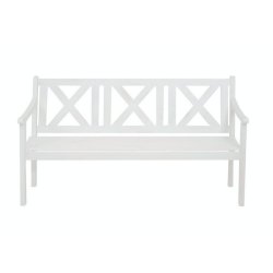 Havebnk og parkbnk - 3 personers 160 cm trbnk - hvid