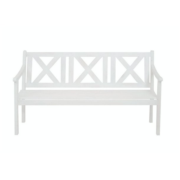 Havebnk og parkbnk - 3 personers 160 cm trbnk - hvid