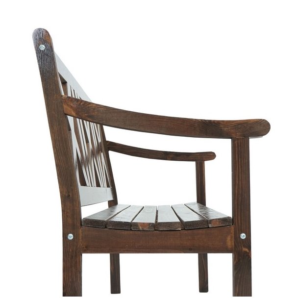 Havebnk og parkbnk - 3 personers 160 cm trbnk - mrkebrun