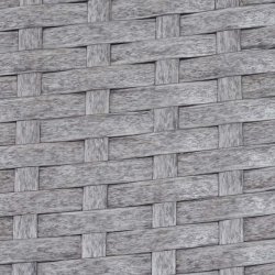 Havebnk - gr polyrattan havebnk med creme hynde