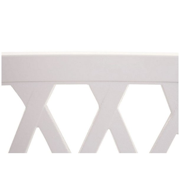 Parkbnk - stlbnk i pulverlakeret stl ~ hvid havebnk