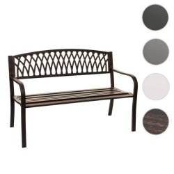 Parkb�nk - st�lb�nk i pulverlakeret st�l ~ vintage bronze haveb�nk