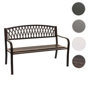 Parkbnk - stlbnk i pulverlakeret stl ~ vintage bronze havebnk