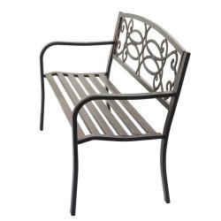 Parkb�nk og haveb�nk - vintage bronze st�lb�nk i pulverlakeret st�l