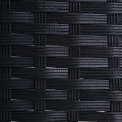 Havebord - sort polyrattan glasbord - havembler