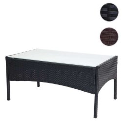 Havebord - sort polyrattan glasbord - havembler