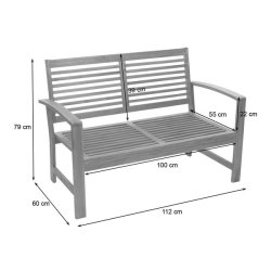 Havembelst 4 dele med hynder massivt akacietr - loungest