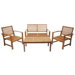 Havembelst 4 dele med hynder massivt akacietr - loungest