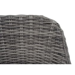 Loungest og havembelst - gr polyrattan havembler med mrke hynder